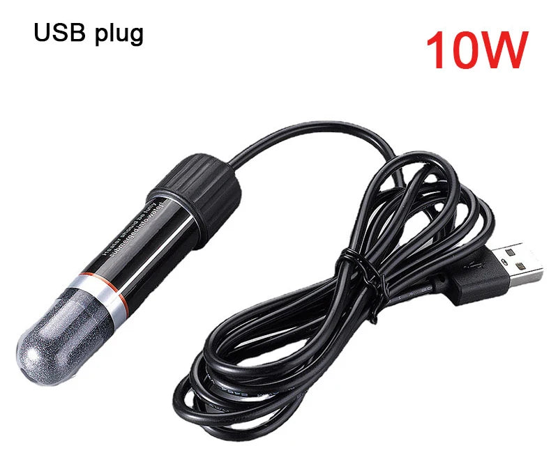 USB Mini Submersible Aquarium Heater for Small Tanks, 26°C Constant Temperature, 10W