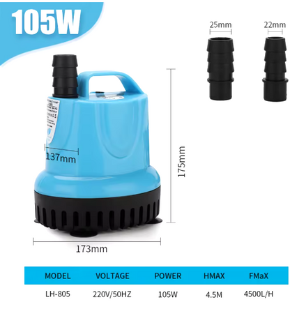 High-Capacity Submersible Water Pump for Aquariums and Fish Tanks