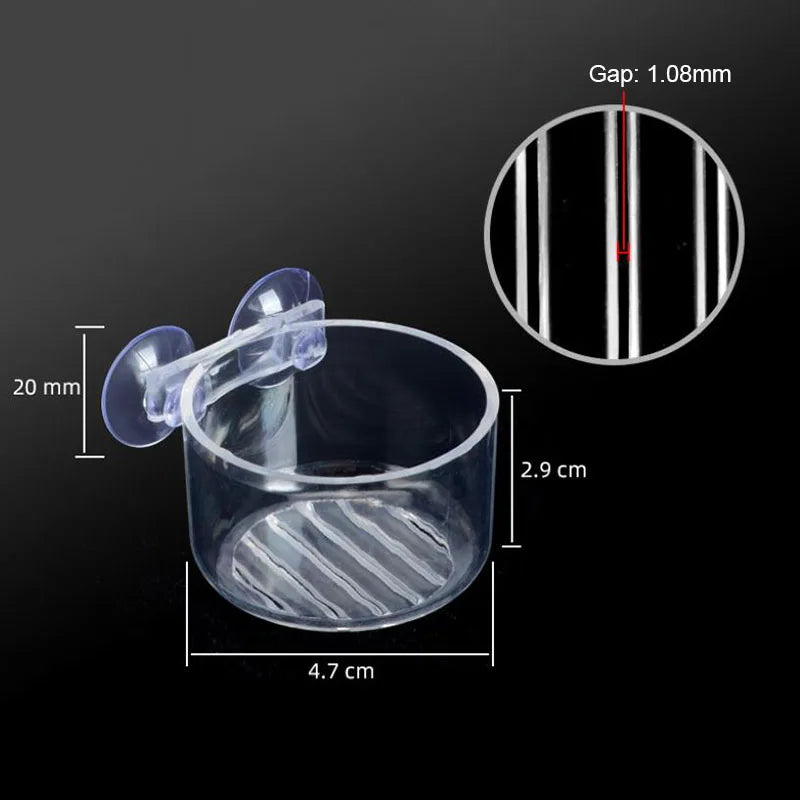 Acrylic Hanging Aquarium Planting and Feeding Cup
