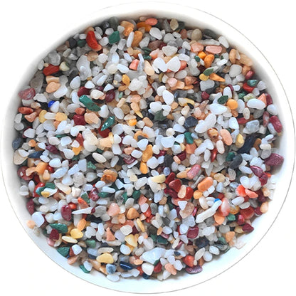 300g / 600g / 900g Mixed Natural Rainflower Stone – 3-5mm Aquarium Gravel for Fish Tank Bottom Landscaping, Plant Pot Decor & DIY Crafts