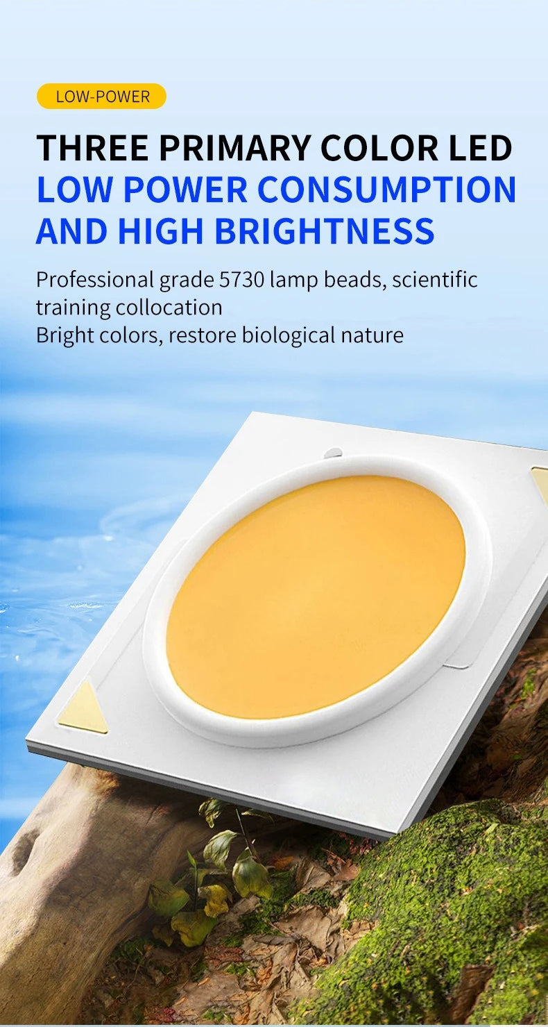 USB Aquarium LED Grow Light – Full Spectrum Clip-On Lamp with 10-Level Brightness, Timer & 360° Adjustable Arm for Planted Tanks