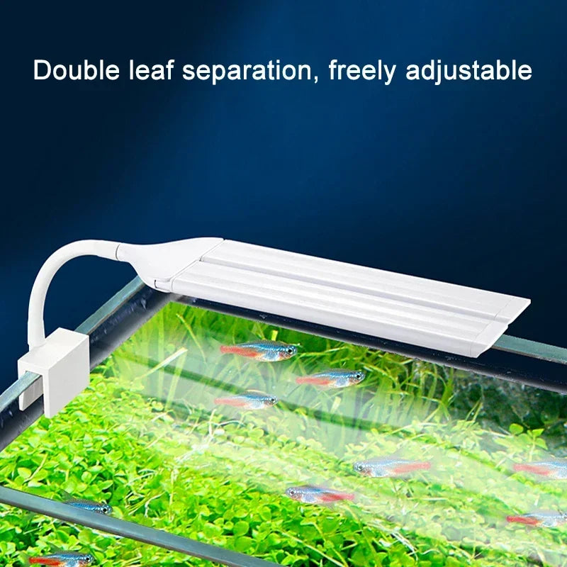 Super Bright Clip-On LED Aquarium Light — Full Spectrum Plant Grow Lamp with 5730 LEDs | 4W / 8W / 13W | 220–240V