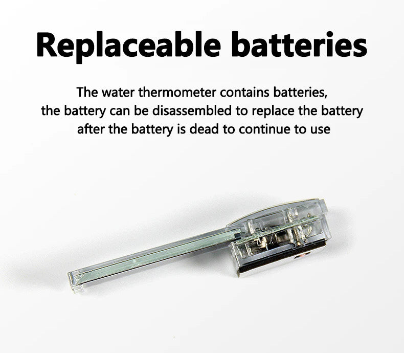 Digital LED Aquarium Thermometer – External Stick-On Fish Tank Temperature Gauge (Silver/Gold)