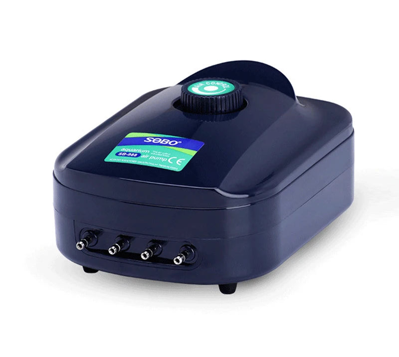 SOBO High-Power Aquarium Air Pump (220–240V) – Ultra Silent Adjustable Oxygen Pump | Single / Dual / Quad Outlet Models