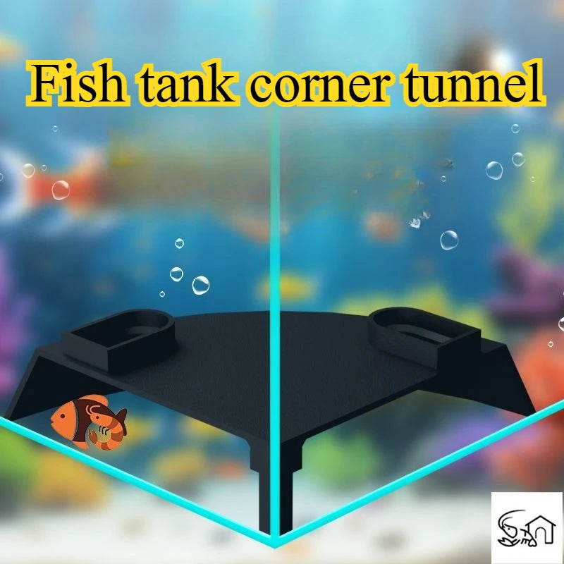 Underground Aquarium Tunnel Hideout – Fish & Shrimp Shelter, Buried Corner Cave for Corydoras, Loaches, Plecos & Shrimp Tanks