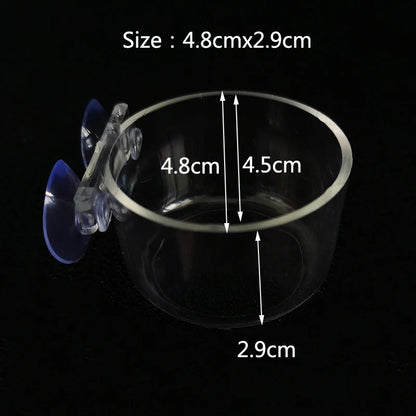 Acrylic Hanging Aquarium Planting and Feeding Cup
