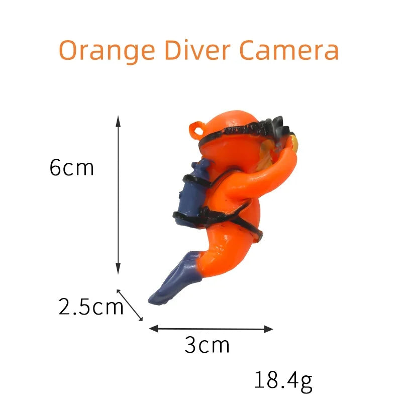 Floating Diver Ornament – PVC Aquarium Decoration with Buoy Ball for Fish Tanks and Miniature Landscapes