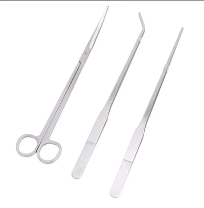 Aquarium Cleaning Tools Set Stainless Steel Scissors Tweezers Shovel Wave Trimmer Aquatic Plant Care Kit for Fish Tanks