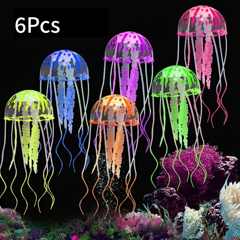 Artificial Swim Glow Jellyfish – Luminous Silicone Aquarium Decoration