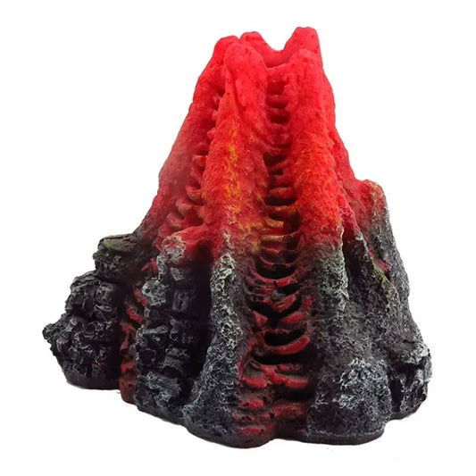 Resin Volcano Aquarium Ornament with Air Stone Chamber – Bubble Effect Decoration for Fish Tanks