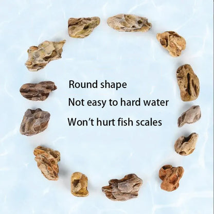 Natural Microporous Aquarium Stones – Decorative Rockery Stones for Aquascaping and Plant Growth (250g / 500g / 1000g)