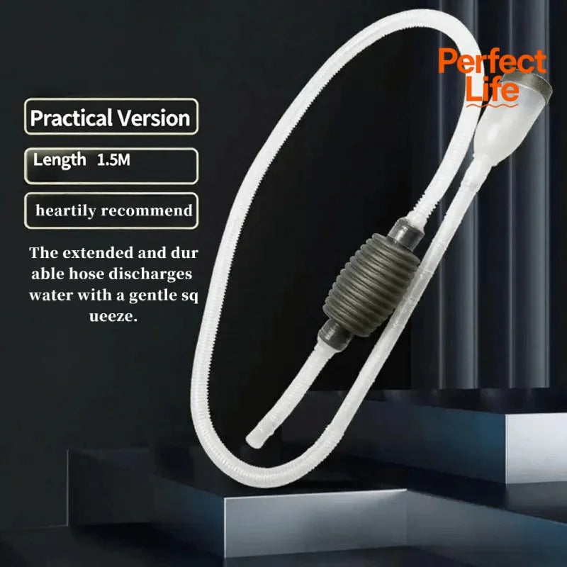 1.5m Aquarium Manual Water Changer – Handheld Siphon Pump & Gravel Cleaner for Fish Tanks