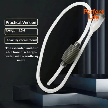1.5m Aquarium Manual Water Changer – Handheld Siphon Pump & Gravel Cleaner for Fish Tanks