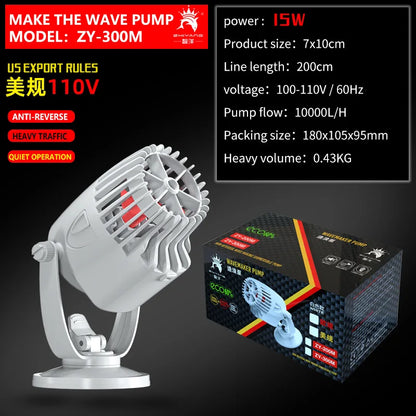 Aquarium Wavemaker Pump 360° Adjustable Wave Maker, Submersible Circulation & Aeration Pump for Fish Tanks 220–240V