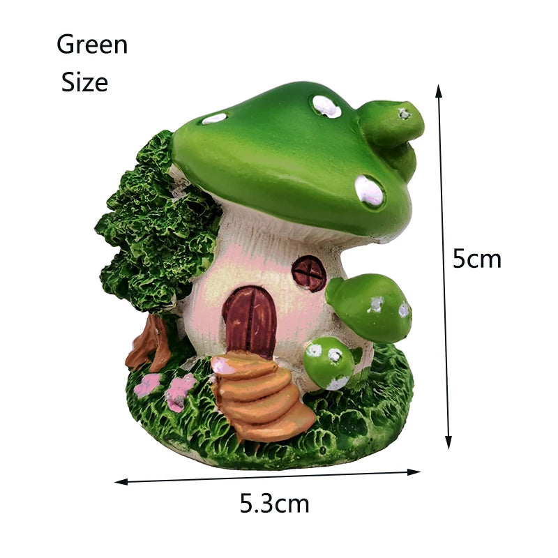 Resin Mushroom House Aquarium Ornament – Decorative Landscape Piece for Freshwater and Saltwater Tanks