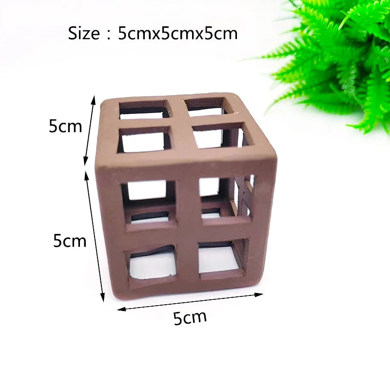 Ceramic Aquarium Shelter Houses – Shrimp & Fish Hiding Caves, Breeding Pots & Natural Stone-Style Tank Decor