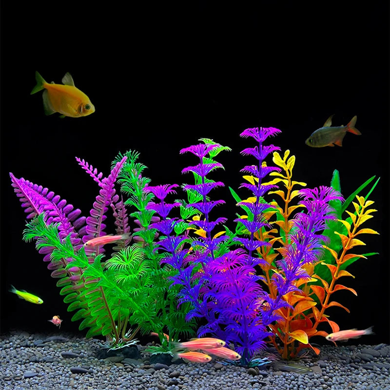 18cm Artificial Aquarium Plant – Soft Plastic Simulation Water Grass for Fish Tank Decoration