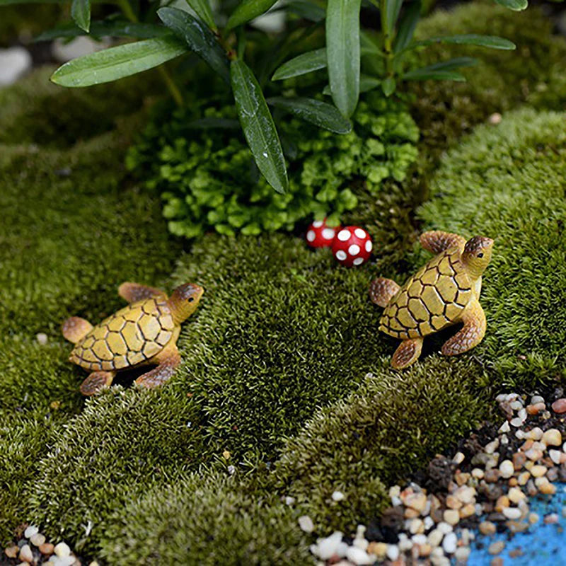 Mini Resin Sea Turtle Ornament | Cute Aquarium Decoration & Home Micro-Landscape Accessory (4 cm)
