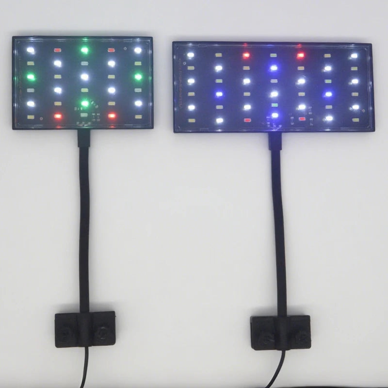USB Aquarium LED Grow Light – Full Spectrum Clip-On Lamp with 10-Level Brightness, Timer & 360° Adjustable Arm for Planted Tanks