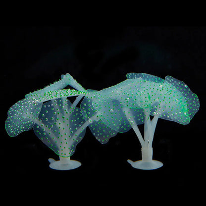 Luminous Silicone Anemone Aquarium Ornament – Glowing Artificial Coral Plant Decor for Fish Tanks
