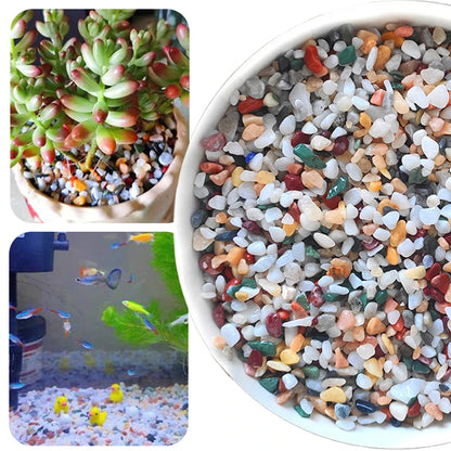 300g / 600g / 900g Mixed Natural Rainflower Stone – 3-5mm Aquarium Gravel for Fish Tank Bottom Landscaping, Plant Pot Decor & DIY Crafts