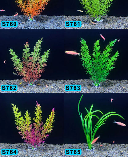 18cm Artificial Aquarium Plant – Soft Plastic Simulation Water Grass for Fish Tank Decoration