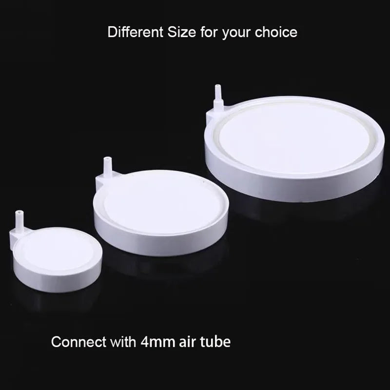 3.5cm 5cm 8cm 10cm Aquarium Air Stone Bubble Aerator Plate With Tube