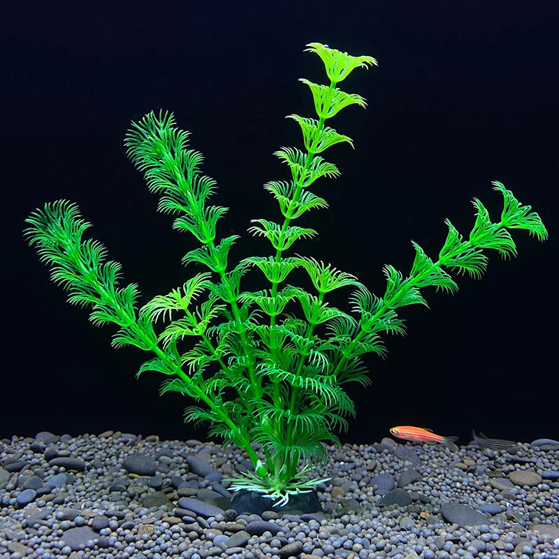 18cm Artificial Aquarium Plant – Soft Plastic Simulation Water Grass for Fish Tank Decoration