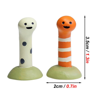 2-Pcs Cute Animal Aquarium Decor Set — Resin Landscaping Ornaments for Fish Tanks & Home Decoration