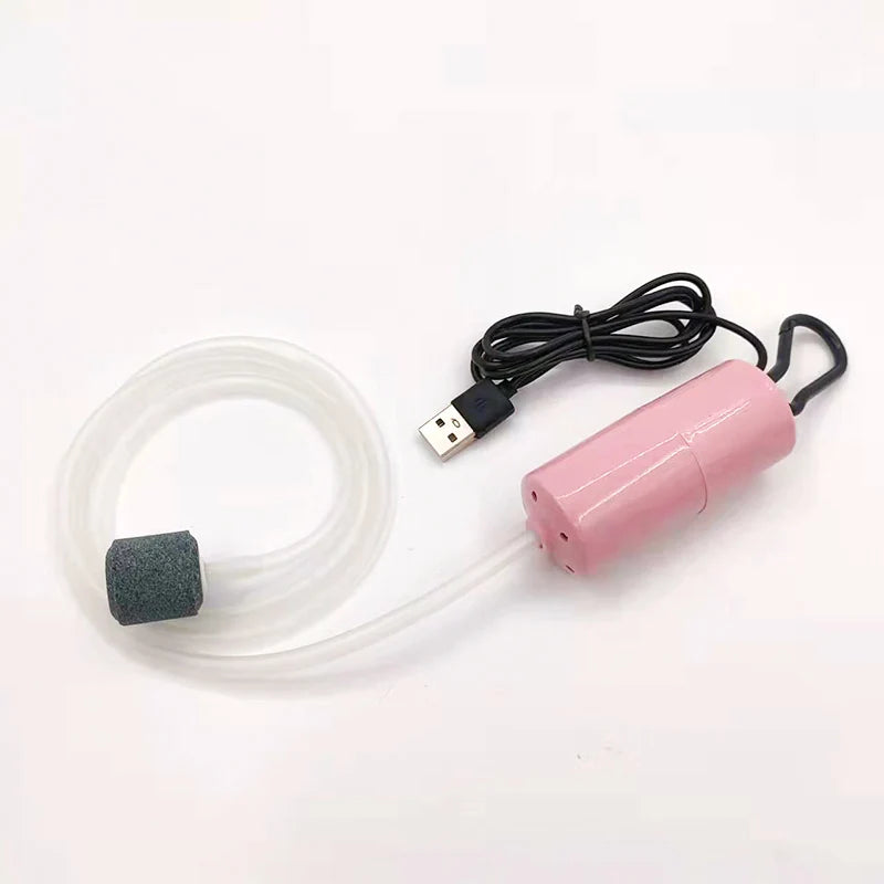 USB Portable Mini Aquarium Air Pump – Rechargeable Oxygenator for Small Fish Tanks & Outdoor Fishing
