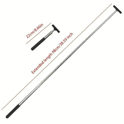 Telescopic Aquarium Silicone Scraper – Stainless Steel Extendable Cleaning Brush for Algae Removal & Glass Maintenance