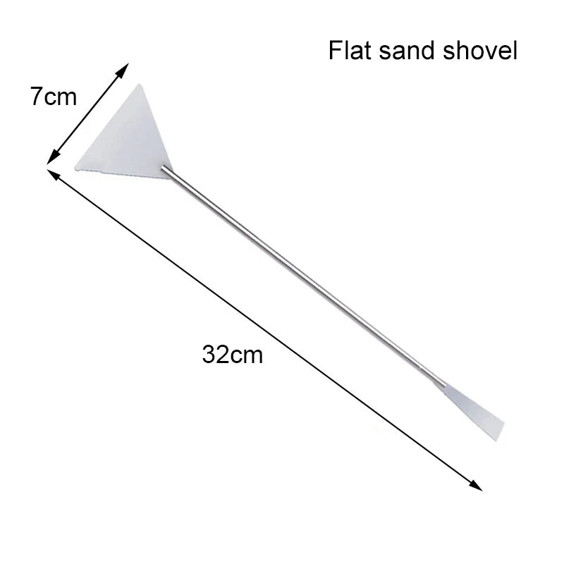 Aquarium Cleaning Tools Set Stainless Steel Scissors Tweezers Shovel Wave Trimmer Aquatic Plant Care Kit for Fish Tanks