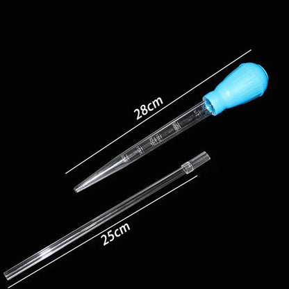 Lengthened Aquarium Pipette Siphon — Silicone & ABS Water Changer, Waste Remover, Liquid Measuring Tool for Fish Tanks