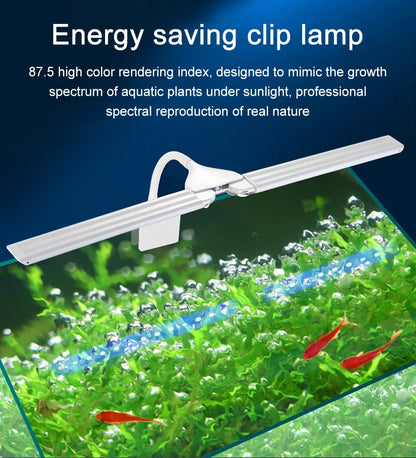 Super Bright Clip-On LED Aquarium Light — Full Spectrum Plant Grow Lamp with 5730 LEDs | 4W / 8W / 13W | 220–240V