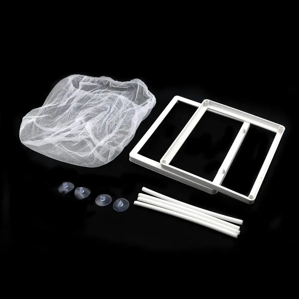 Aquarium Fish Breeder Box with Mesh Isolation and Suction Cup Mount