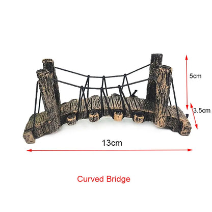 Resin Aquarium Bridge Ornament – Rockery-Style Decoration for Freshwater and Saltwater Tanks