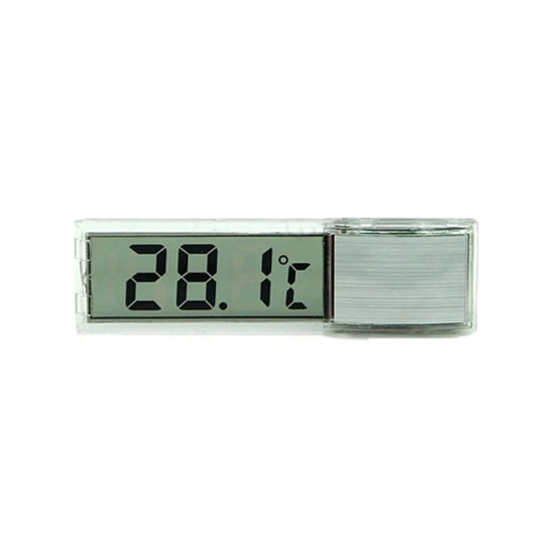 Digital LED Aquarium Thermometer – External Stick-On Fish Tank Temperature Gauge (Silver/Gold)