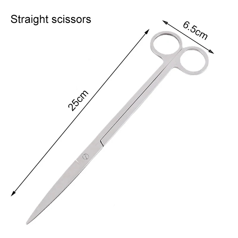 Aquarium Cleaning Tools Set Stainless Steel Scissors Tweezers Shovel Wave Trimmer Aquatic Plant Care Kit for Fish Tanks