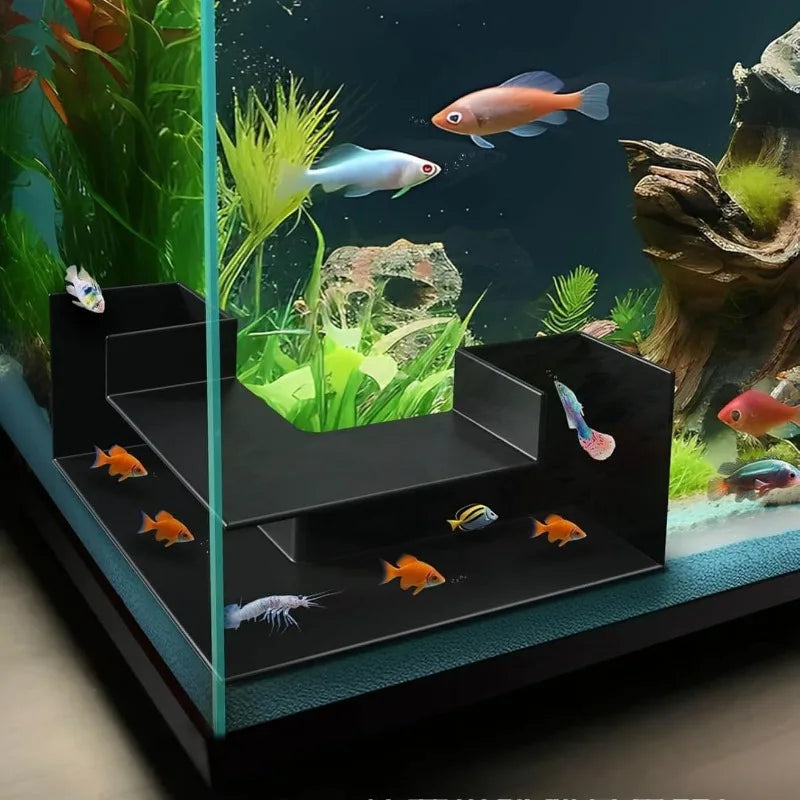 Underground Aquarium Tunnel Hideout – Fish & Shrimp Shelter, Buried Corner Cave for Corydoras, Loaches, Plecos & Shrimp Tanks