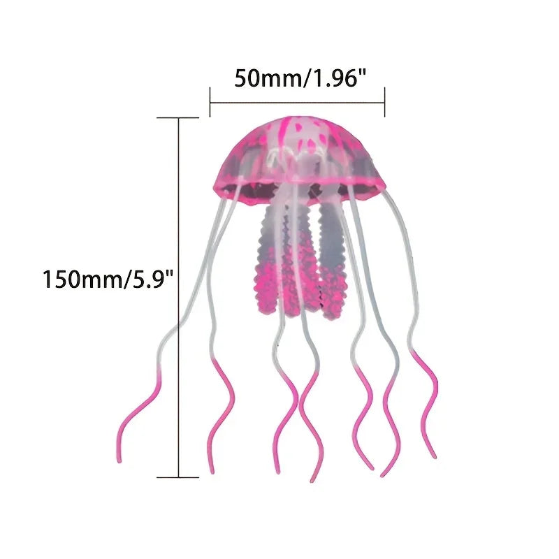 Artificial Swim Glow Jellyfish – Luminous Silicone Aquarium Decoration