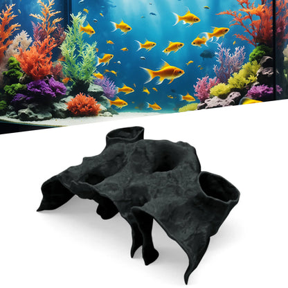 Gravel Tunnel Cave Aquarium Ornament – Smooth Resin Fish Hideout with Natural Curve Design