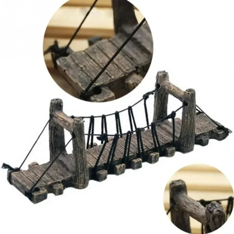 Resin Aquarium Bridge Ornament – Rockery-Style Decoration for Freshwater and Saltwater Tanks