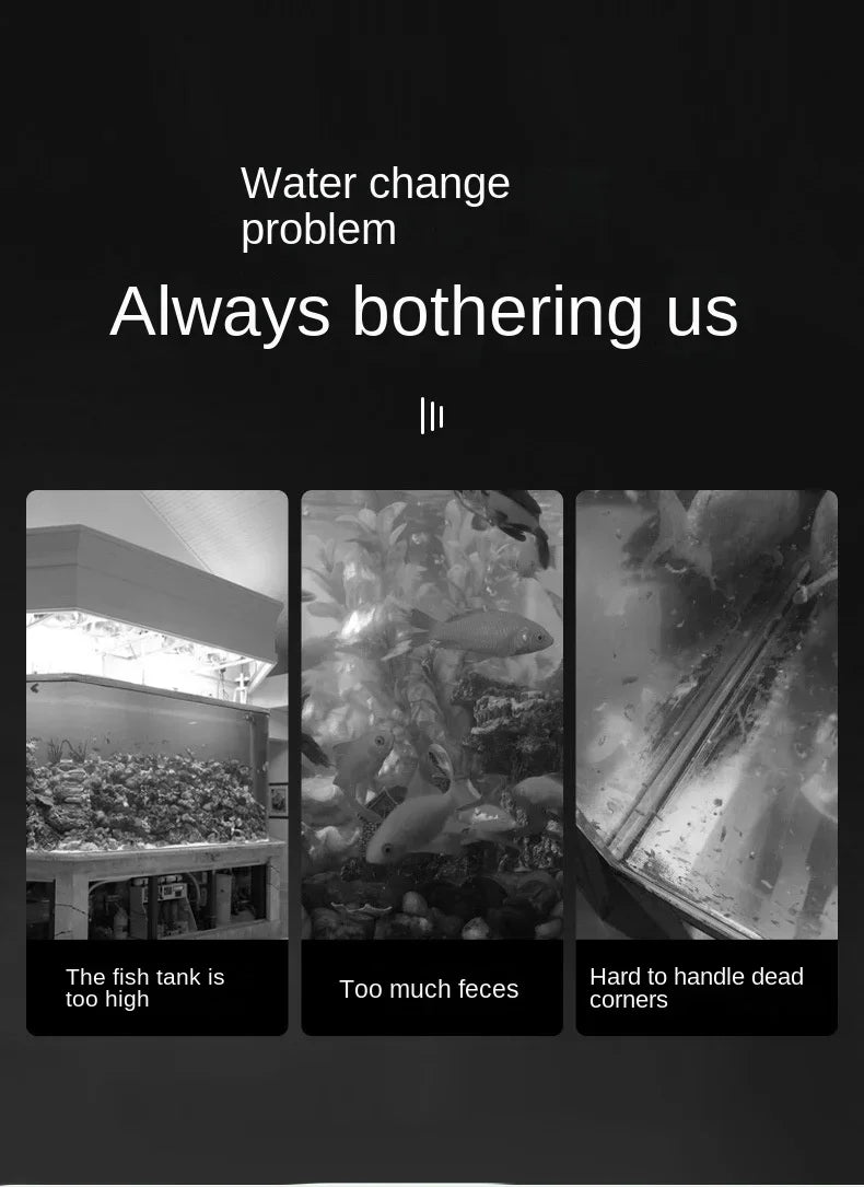 Aquarium Siphon Vacuum Cleaner – Manual Water Changer & Gravel Cleaner Pump for Fish Tanks