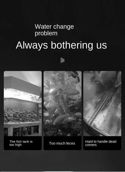 Aquarium Siphon Vacuum Cleaner – Manual Water Changer & Gravel Cleaner Pump for Fish Tanks