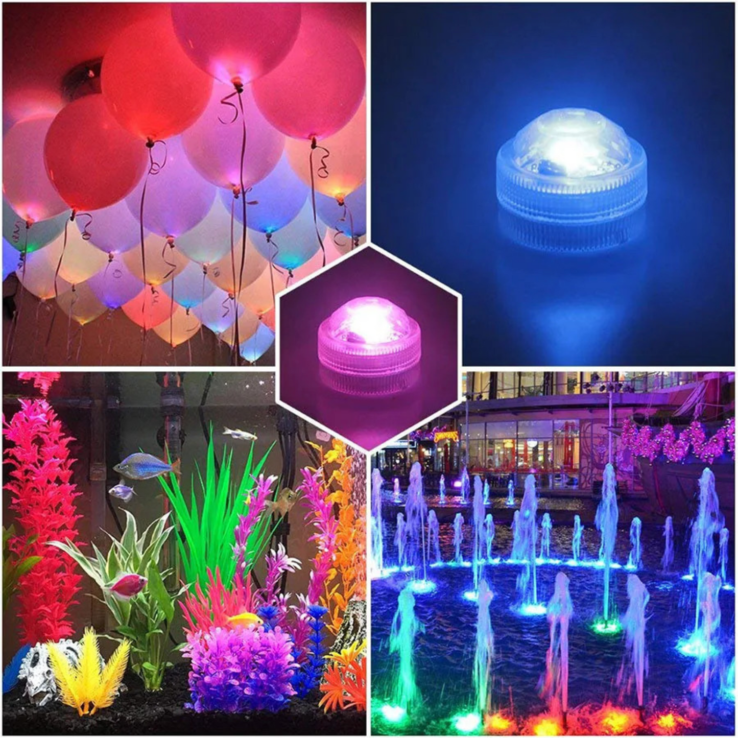 IP68 Submersible Waterproof LED Lights with Remote for Aquarium, Pond, and Pool