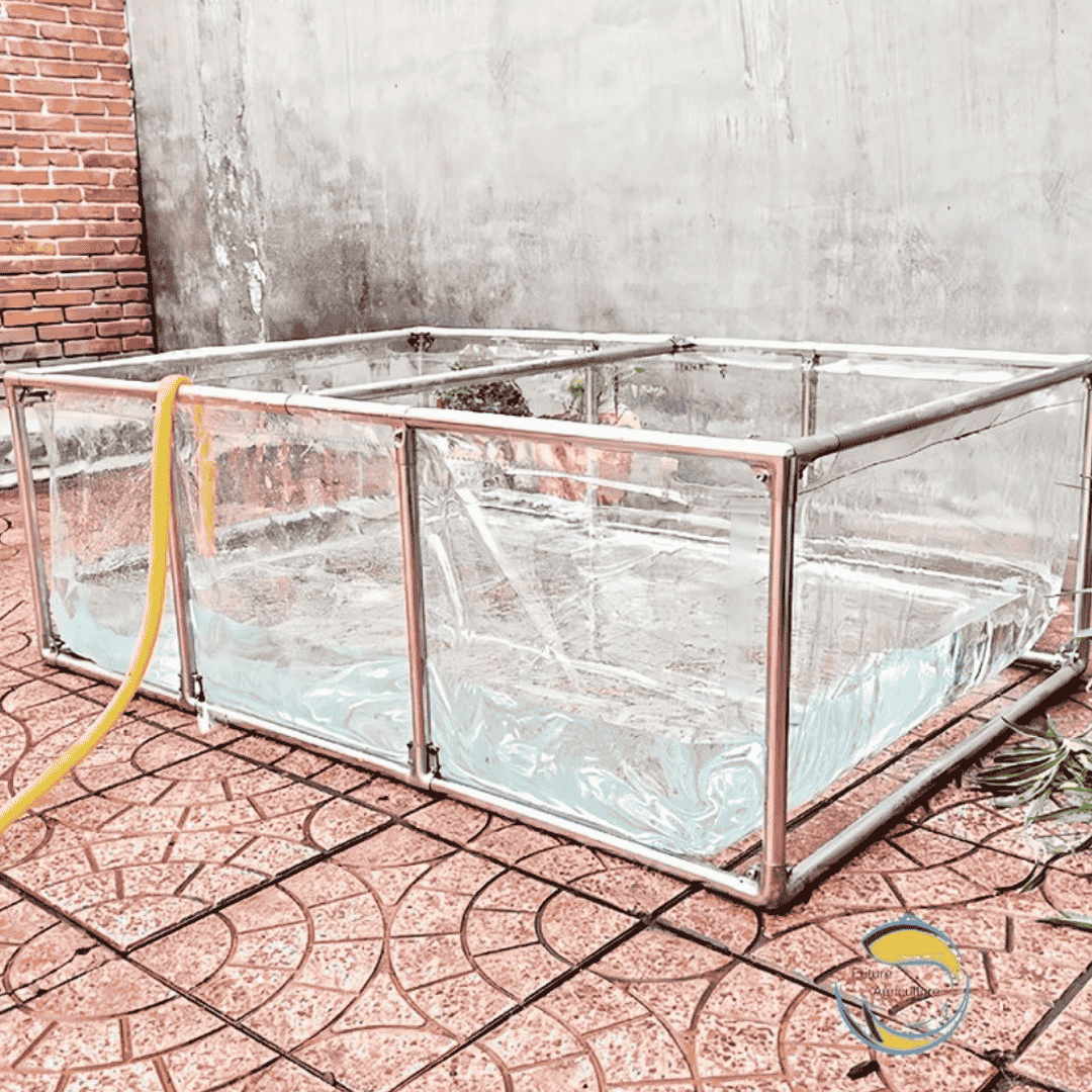 500 Gallon Clear Sides Koi Tank – Large Aquarium for Aquaculture (78.7in × 59.1in × 23.6in)