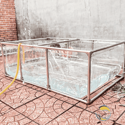 500 Gallon Clear Sides Koi Tank – Large Aquarium for Aquaculture (78.7in × 59.1in × 23.6in)