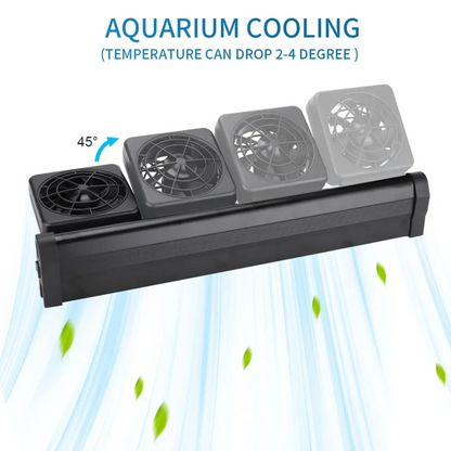 1 to 4 Fans Aquarium Fish Tank Cooling Fan System