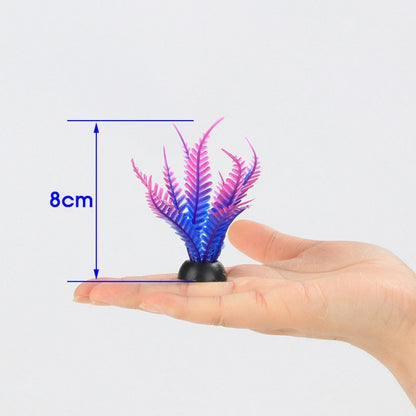 Aquarium Decoration Set with Artificial Plants and Rocks