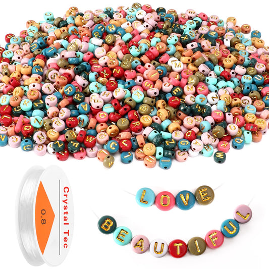 Colored Alphabet Beads Set, 1900 Pieces